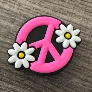 Pink Peace Sign Crocs Shoe Charm 5/$20